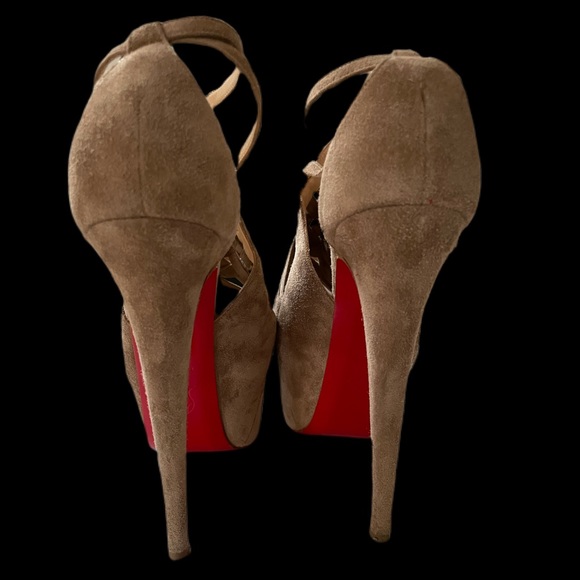Christian Louboutin CARLOTA 160 Grege 37 Worn Once - Picture 6 of 12